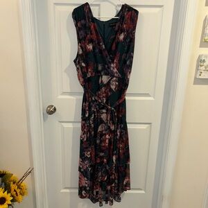Lane Bryant Floral V-neckline Midi Dress